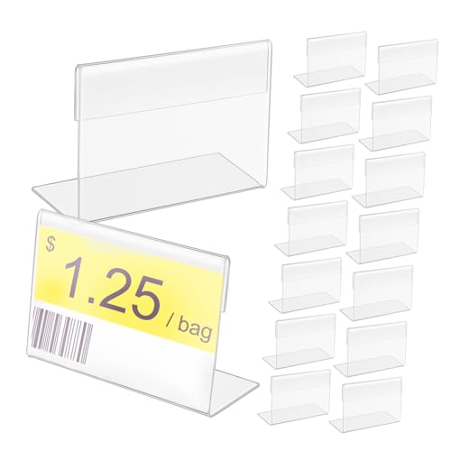 Holibanna 30 Stück Schild für den Kartentisch tischkarten TABLE -NUMPER -HAUSE Tischetikettenhalter Tischschild-Displayhalter Lebensmittelschilder für Buffet Acryl Transparent von Holibanna