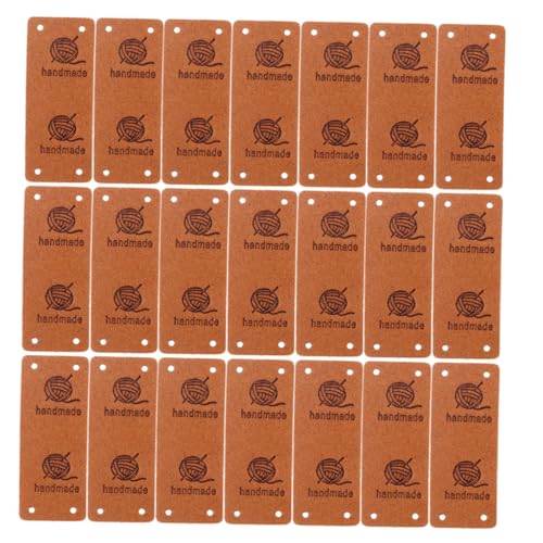 Holibanna 30 Stück Teiliges Handmade Lederlabels zum Annähen mit Loch Geprägte DIY Näh Etiketten für Kleidung Hüte Jeans Taschen und Schuhe Vielseitige Handarbeits Dekoration von Holibanna