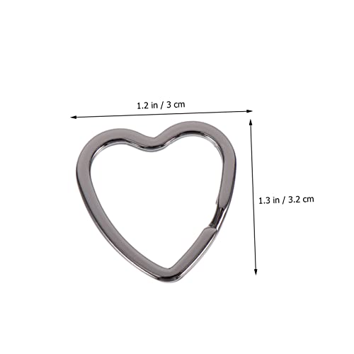 Holibanna 30 Stück Teiliges Herzförmige Metall schlüsselringe Langlebige Tragbare Split ringe für DIY Schlüsselanhänger Schmuck und Bastelprojekte zum Organisieren von Schlüsseln und Holibanna 30 Stück Teiliges Herzförmige Metall schlüsselringe Langlebige Tragbare Split ringe für DIY Schlüsselanhänger Schmuck und Bastelprojekte zum Organisieren von Schlüsseln und von Holibanna