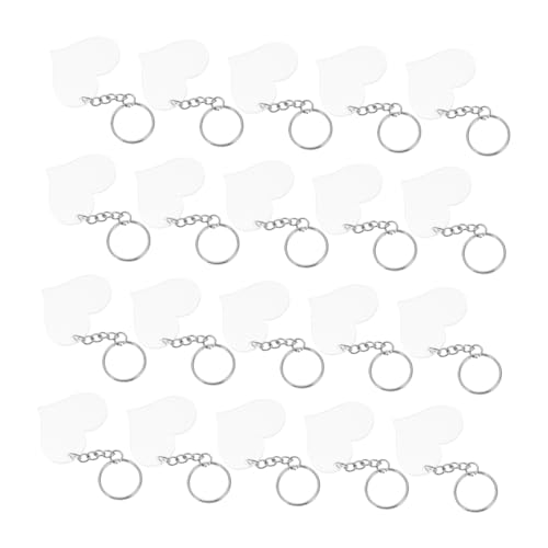 Holibanna 30 Stück Teiliges Herzförmiges Acryl Schlüsselanhänger Transparent DIY Schlüsselanhänger Vielseitig Bedruckbar Charm Anhänger Für Basteln Zubehör von Holibanna