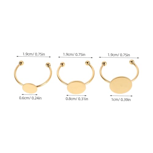 Holibanna 30 Stück Teiliges Ringrohling aus Verstellbare Flache Ringbasis für Schmuckherstellung DIY Ringe Basteln Vielseitig Einsetzbar Langlebig Goldfarben Geeignet für Cabochons und Holibanna 30 Stück Teiliges Ringrohling aus Verstellbare Flache Ringbasis für Schmuckherstellung DIY Ringe Basteln Vielseitig Einsetzbar Langlebig Goldfarben Geeignet für Cabochons und von Holibanna