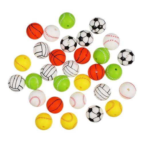 Holibanna 30 Stück Teiliges Silikon Perlen Runde Sport Motive Langlebig und Resilient für Schmuckherstellung DIY Armbänder und Designs Einfach zu Fädeln Vielseitig für Freizeit und Sport Holibanna 30 Stück Teiliges Silikon Perlen Runde Sport Motive Langlebig und Resilient für Schmuckherstellung DIY Armbänder und Designs Einfach zu Fädeln Vielseitig für Freizeit und Sport von Holibanna