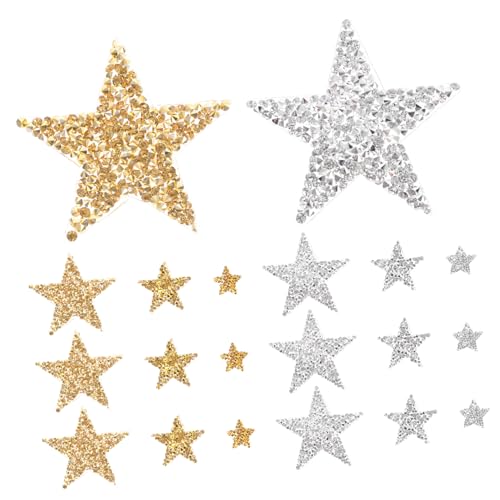 Holibanna 30 Stück Teiliges Sternförmige Bügelbilder mit Glitzer Polyester Reparatur Patches für Kleidung Rucksäcke Schuhe Diy Dekoration in Silber und Gold Einfach zu Befestigen Holibanna 30 Stück Teiliges Sternförmige Bügelbilder mit Glitzer Polyester Reparatur Patches für Kleidung Rucksäcke Schuhe Diy Dekoration in Silber und Gold Einfach zu Befestigen von Holibanna