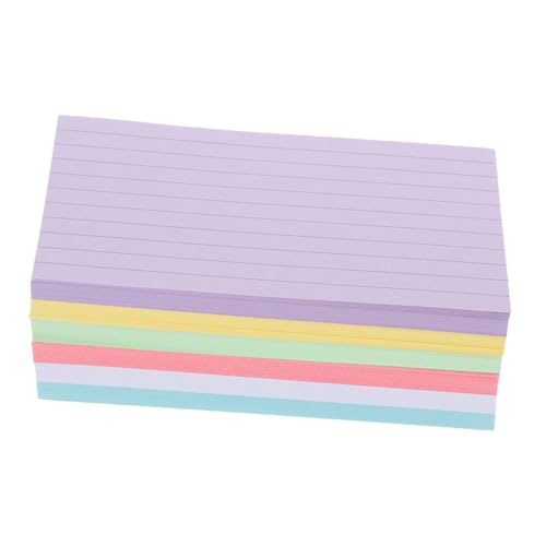 Holibanna 300 Blatt Farbige Indexkarten Notizkarten für Bürobedarf Vielseitig Einsetzbar für To Do Listen Erinnerungen und DIY Projekte Leicht und Tragbar Farben von Holibanna