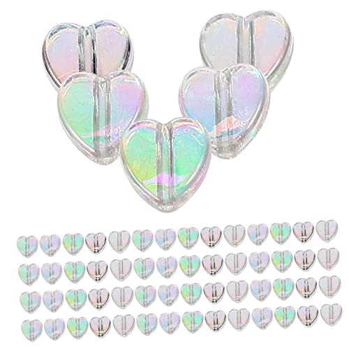 Holibanna 300 Stück Acrylperlen Herzform Bunte DIY Schmuckperlen mit Glatter Oberfläche Langlebig und Vielseitig für Armbänder Halsketten Ohrringe Schmuckherstellung und Bastelzubehör von Holibanna