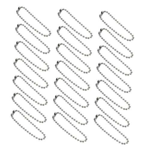 Holibanna 300 Stück Metall Kugelkette Lange Perlenketten DIY Schmuck Basteln Schlüsselanhänger Anhänger Zubehör für Taschen Puppen Anhänger von Holibanna