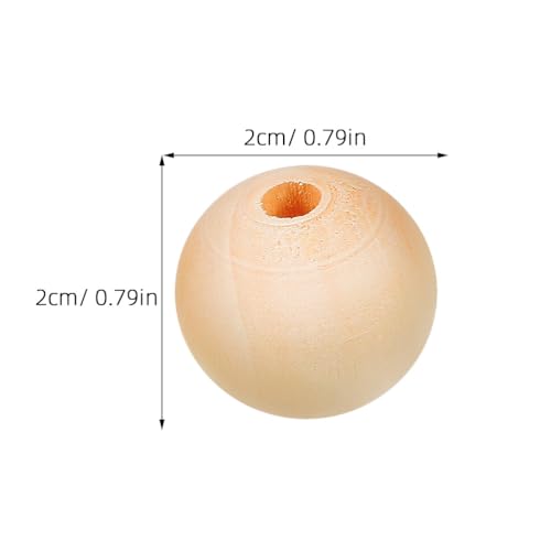 Holibanna 300 Stück Naturholzperlen: 20 mm, unbehandelte, runde, lose Holzperlen zum Basteln von DIY-Girlanden, handgefertigtem Schmuck, kreativen Projekten Holibanna 300 Stück Naturholzperlen: 20 mm, unbehandelte, runde, lose Holzperlen zum Basteln von DIY-Girlanden, handgefertigtem Schmuck, kreativen Projekten von Holibanna
