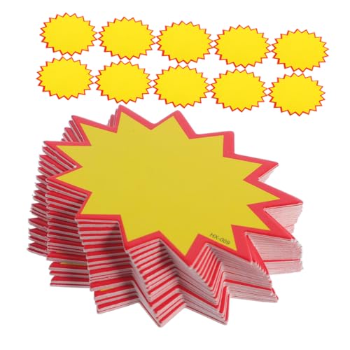Holibanna 300 Stück Tag Löschen Preisaufkleber Für Den Hofverkauf Plakatdekorationen Flohmarkt-preisschilder Leere Hofzeichen Verkaufspreisschild Preisschild Klein Papier Yellow von Holibanna