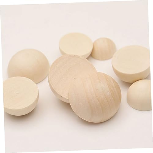 Holibanna 300 Stück Teiliges Halbrunde Holzperlen Natürliche Unbehandelte DIY Bastelzubehör für Kunsthandwerk Projekte Holz Halbkreiskugeln von Holibanna