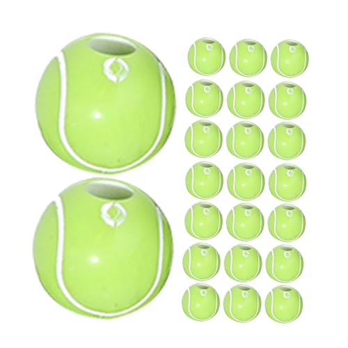 Holibanna 300 Stück Tennisperlen Schmuck Halskette Sport-Abstandsperlen kleine Tennisballperlen Perlen für Tennisbälle Sport lose Perlen Sportperlen Acryl von Holibanna