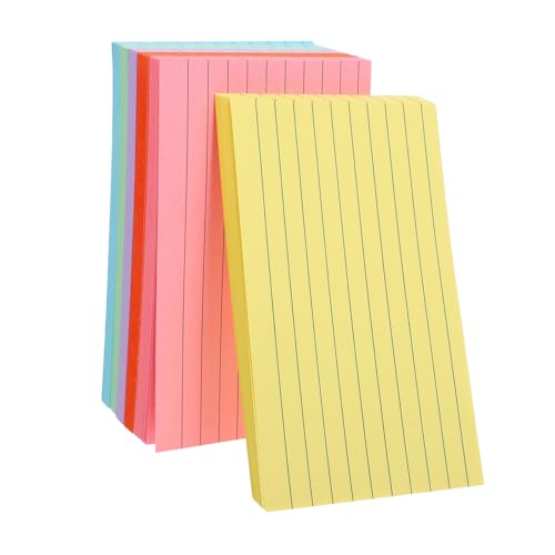 Holibanna 300Stücke Karteikarten Linierte Notizkarten im Taschenformat für Studium Büro und Notizen Vielseitig Einsetzbar Beidseitig Nutzbar aus Hochwertigem Kraftpapier von Holibanna