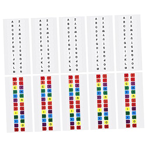 Holibanna 30Blätter Klebende Alphabet Registerkarten Farbige Seitenmarker für Notizen Praktische zur Organisation Selbstklebend für Lesezeichen von Holibanna