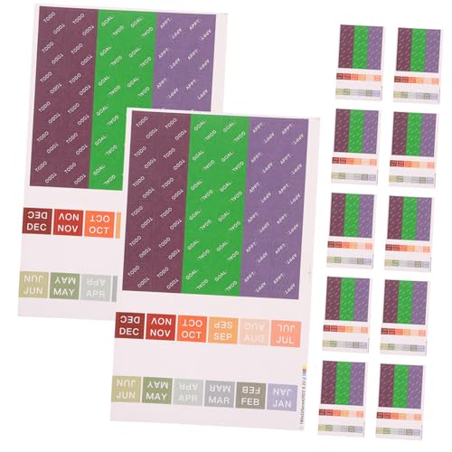 Holibanna 30Blätter Selbstklebende Farbige Aufkleber für Scrapbooking Notizbuch und Planung Dekorative Markierungssticker für Journals und Kreative Projekte von Holibanna