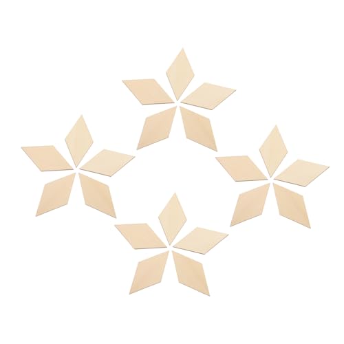 Holibanna 30Stücke DIY Rhombus Holzstücke Holzhandwerk Für Wohnkultur Holzdekoration Vielseitige Holzscheiben Für Party Und Bastelprojekte Langlebig Und Sicher von Holibanna