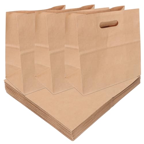 Holibanna 30Stücke Kraftpapier Brotverpackungstaschen Braune Papiertüten für Snacks Mittagessen und Backwaren für Bäckereien Partys von Holibanna