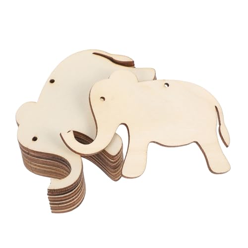 Holibanna 30pcs Unvollendete Holz -elefantenscheiben Mit Löchern Und Jute Twine DIY Leere Graffiti -tags Zum Handwerk Von Kennzeichnungen Hochzeitsdekorationen Und Wohnkultur von Holibanna