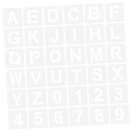 Holibanna 36 Stück Brief-inkjet-vorlage Schablonen Zum Malen An Wänden Schriftzeichen Extra Große Schablonen Schablonenkit Halloween-schablonen Zum Basteln Wiederverwendbar Das Haustier Weiß von Holibanna