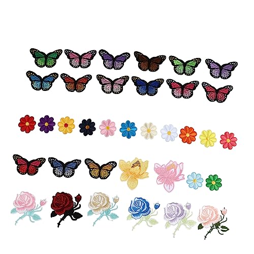Holibanna 36 Stück Teiliges Blumen Schmetterlings patches zum Aufbügeln und Aufnähen Bunte Stickapplikationen aus Baumwollstoff für Jeans Kleidung Taschen Einfache DIY deko Holibanna 36 Stück Teiliges Blumen Schmetterlings patches zum Aufbügeln und Aufnähen Bunte Stickapplikationen aus Baumwollstoff für Jeans Kleidung Taschen Einfache DIY deko von Holibanna