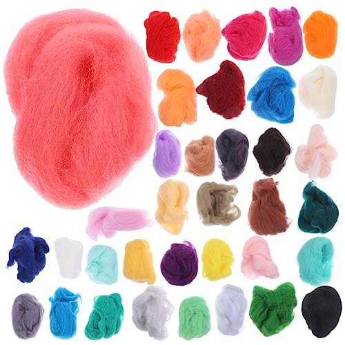 Holibanna 36 Stück Teiliges DIY Nadelfilz Set Buntes Filzwolle Material Weich Strapazierfähig für Trockenfilzen Basteln Handwerk Erwachsene Holibanna 36 Stück Teiliges DIY Nadelfilz Set Buntes Filzwolle Material Weich Strapazierfähig für Trockenfilzen Basteln Handwerk Erwachsene von Holibanna