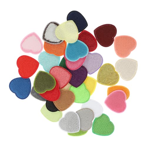Holibanna 36 Stück Teiliges Herz Bügelflicken zum Aufbügeln Bestickte Reparatur patches für Jeans Kleidung Rucksäcke Vielseitige Aufnäher zum Aufnähen und Dekorieren Leicht und Kompakt für von Holibanna