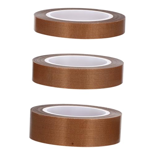 Holibanna 3Rollen Ptfe Klebeband für Vakuumversiegelungsgeräte Hitzebeständig Langlebig für Lebensmittel Wärmeisolierung Handversiegelung von Holibanna