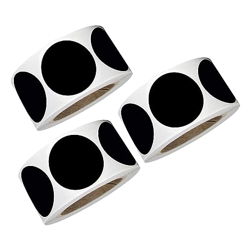 Holibanna 3Rollen Schwarze Tafelaufkleber Praktische Etikettenaufkleber Pro Für Büro Selbstklebende Beschriftungsetiketten Vielseitige Klebeetiketten Für Kreative von Holibanna