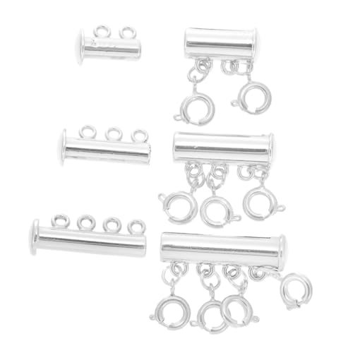 Holibanna 3Stücke DIY Halskette Magnetverschluss Silberfarbene Legierung Schmuckzubehör für Armbänder und Praktische und Verschlüsse für Schmuckherstellung von Holibanna
