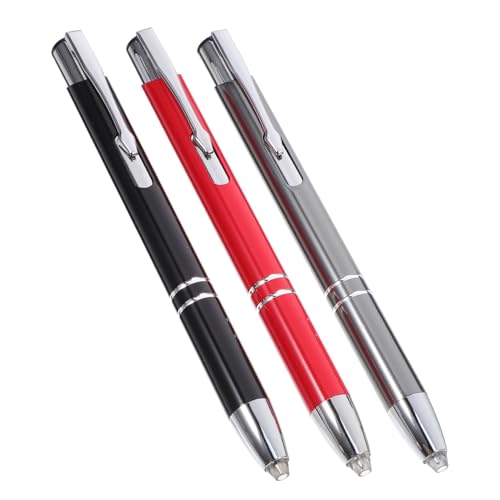 Holibanna 3Stücke Kugelschreiber mit Licht Teiliges Metallstift mit Beleuchtetem für Schreiben im Dunkeln Elegant und Büro und Schule von Holibanna