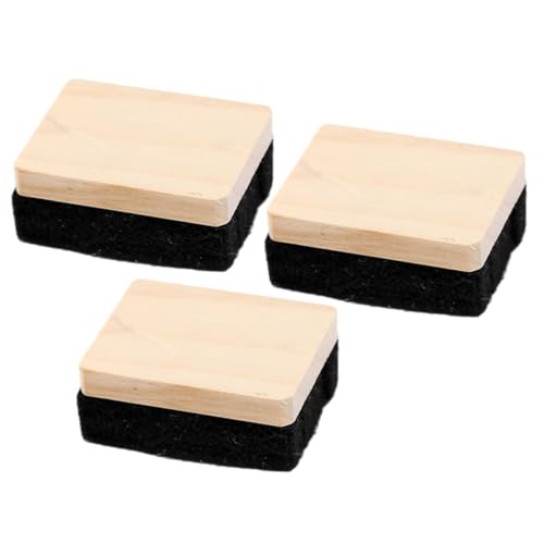 Holibanna 3Stücke Tafelradierer Aus Holz Multifunktionale Filzradierer Für Whiteboard Staubfreies Radieren Ohne Rückstände Für Büro Und Unterricht von Holibanna