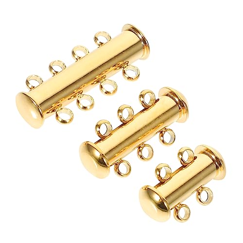 Holibanna 3Stücke Teiliges Halskettenschichtverschluss Langlebige Schmuckverschlüsse Für Armbänder Und Halsketten DIY Zubehör Für Schmuckherstellung von Holibanna