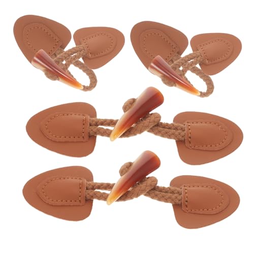 Holibanna 4 Paar Hupenknöpfe Summerknöpfe Zum Verkauf Knebelverschluss Kleiderhaken Set Mantelknopf Hupenschlaufen Kleine Schwarze Knöpfe Pfeife Boutonniere Autohupennieten von Holibanna