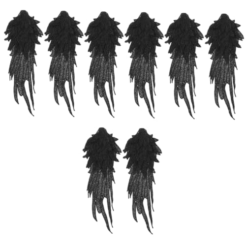 Holibanna 4 Paare Hilfsmaterial Von Spitzenflügel Nähen Patch Bestickt Engel Kostüm Sind Applikationsspitzengel Applikationen Stoff Flecken Kleiderflicken Schwarz Polyestergarn Holibanna 4 Paare Hilfsmaterial Von Spitzenflügel Nähen Patch Bestickt Engel Kostüm Sind Applikationsspitzengel Applikationen Stoff Flecken Kleiderflicken Schwarz Polyestergarn von Holibanna