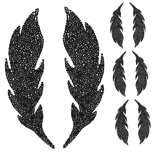 Holibanna 4 Paare Strass-Patches Applikationen Kleidungsflicken Mantelflicken Flicken für Kleidung nähen Flicken für Jacken austauschbare Fellflecken Heißschmelzkleber Black Holibanna 4 Paare Strass-Patches Applikationen Kleidungsflicken Mantelflicken Flicken für Kleidung nähen Flicken für Jacken austauschbare Fellflecken Heißschmelzkleber Black von Holibanna