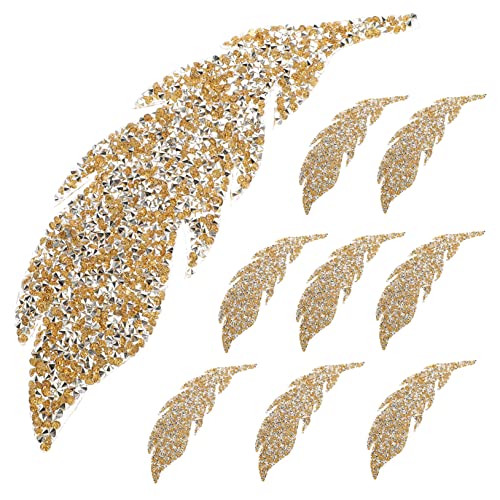 Holibanna 4 Paare Strass-Patches Flicken für Kleidung Verzierungen Nähen abriebfeste Hutaufnäher bestickt austauschbare Kleiderflicken Kleidungsflicken Strasssteine Yellow von Holibanna