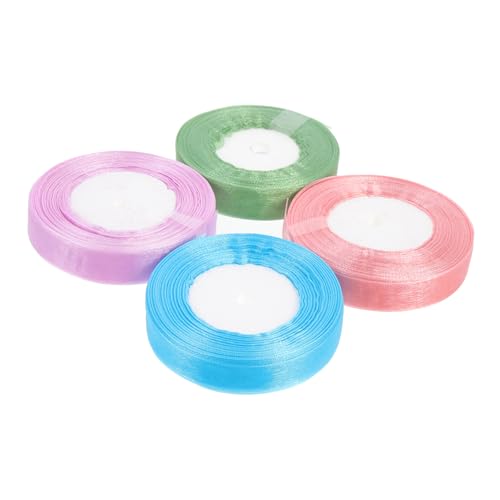 Holibanna 4 Rollen Geschenkband Schleifenband Breit Lang in Blau Grün Rosa Lila Dekoratives DIY Bastelband für Geschenkverpackung Handarbeit und Festdekoration Holibanna 4 Rollen Geschenkband Schleifenband Breit Lang in Blau Grün Rosa Lila Dekoratives DIY Bastelband für Geschenkverpackung Handarbeit und Festdekoration von Holibanna