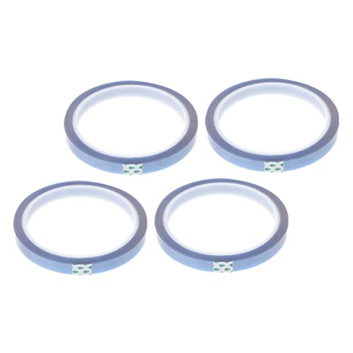 Holibanna 4 Rollen Hitzebeständiges Klebeband Übertragungsband Heizband Für Sublimation Wärmeband Thermoband Thermisches Klebeband Hochtemperaturbänder Blau Subsensitiver Silikonkleber von Holibanna