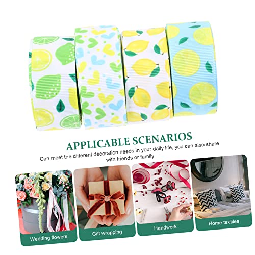 Holibanna 4 Rollen Polyester Schleifenband mit Zitronen Dekoratives Geschenkband für Diy Bastelarbeiten Partyzubehör und Geschenkverpackung Langlebig und Farbecht Holibanna 4 Rollen Polyester Schleifenband mit Zitronen Dekoratives Geschenkband für Diy Bastelarbeiten Partyzubehör und Geschenkverpackung Langlebig und Farbecht von Holibanna