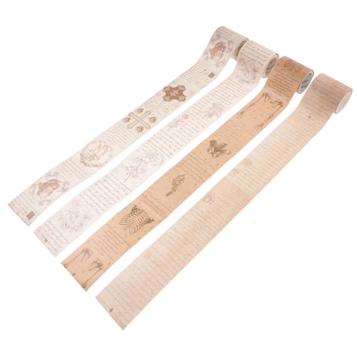 Holibanna 4 Rollen Washi Tape Dekorative Klebebänder Jede Rolle mit Retro Motiven für Scrapbooking Journaling und Kreative DIY Projekte Vielseitig Repositionierbar und Einfach Abzureißen Holibanna 4 Rollen Washi Tape Dekorative Klebebänder Jede Rolle mit Retro Motiven für Scrapbooking Journaling und Kreative DIY Projekte Vielseitig Repositionierbar und Einfach Abzureißen von Holibanna