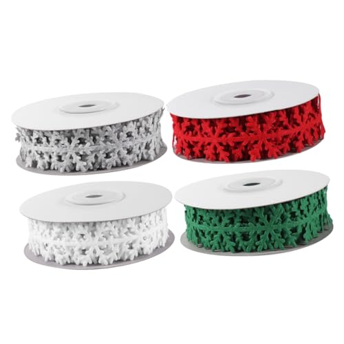 Holibanna 4 Rollen Weihnachtsgeschenkband Langlebiges Bedrucktes Geschenkband mit Weihnachtsmotiven Dickes Stoffband in Rot Grün Weiß für DIY Weihnachtsdeko und Geschenkverpackung Holibanna 4 Rollen Weihnachtsgeschenkband Langlebiges Bedrucktes Geschenkband mit Weihnachtsmotiven Dickes Stoffband in Rot Grün Weiß für DIY Weihnachtsdeko und Geschenkverpackung von Holibanna