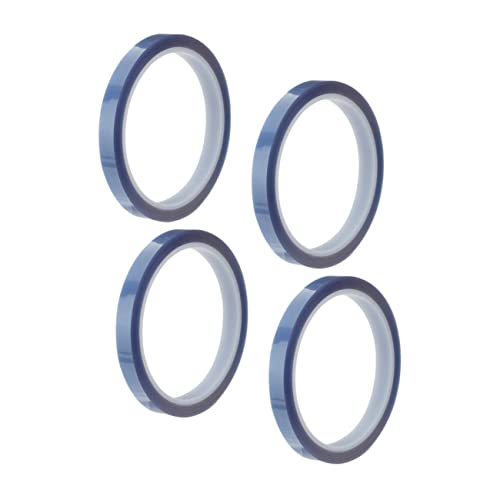 Holibanna 4 Rollen hitzebeständiges Klebeband Löten von Heizband klein Wärmeband für Thermal- Wärmeübertragungsbänder hitzebeständige Klebebänder subsensitiver Silikonkleber Blau von Holibanna