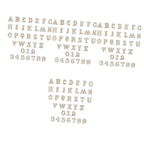 Holibanna 4 Sätze Holzfarbe Alphanumerisch Mini-buchstaben Klein Alphabet Groß Hausnummern Buchstaben Buchstabenrätsel Vorschulspielzeug Bastelbriefe 204 Stück * 4 von Holibanna