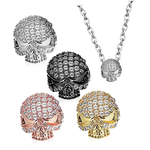 Holibanna 4 Stck. Teiliges Schädelperlen aus Metall für Schmuck Selber Machen Langlebige DIY Skull Charms für Armbänder Halsketten und Halloween Accessoires Hautfreundlich und Leicht Holibanna 4 Stck. Teiliges Schädelperlen aus Metall für Schmuck Selber Machen Langlebige DIY Skull Charms für Armbänder Halsketten und Halloween Accessoires Hautfreundlich und Leicht von Holibanna