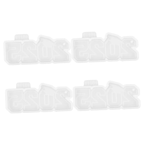 Holibanna 4 Stück Abschluss-schlüsselanhängerform Silikonform Schlüsselbundformen Für Epoxidharz Schlüsselbundformen Aus Harz Harzformen Für Schlüsselanhänger Weiß Kieselgel von Holibanna