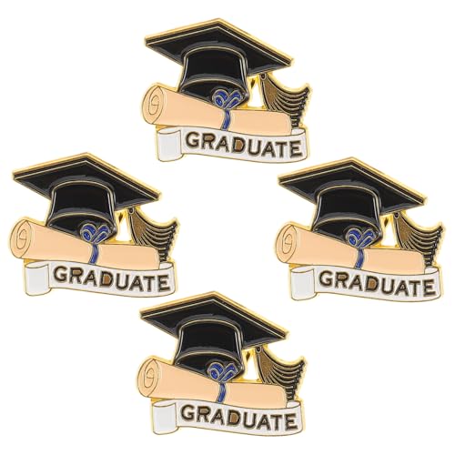Holibanna 4 Stück Abschlussbrosche Abschluss Button Pins Abschluss Gedenk Abschluss Dekoration Schul Pins Abschlussfeier Gastgeschenke Pins Für Frauen College Abschluss Frauen von Holibanna