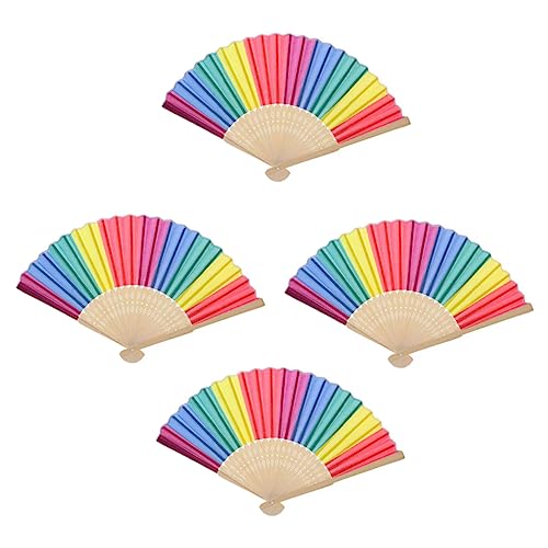 Holibanna 4 Stück Faltbare Regenbogen Fächer aus Handfächer für Tanz und Fotorequisiten und Farbenfroh für Partys und Hochzeiten Holibanna 4 Stück Faltbare Regenbogen Fächer aus Handfächer für Tanz und Fotorequisiten und Farbenfroh für Partys und Hochzeiten von Holibanna