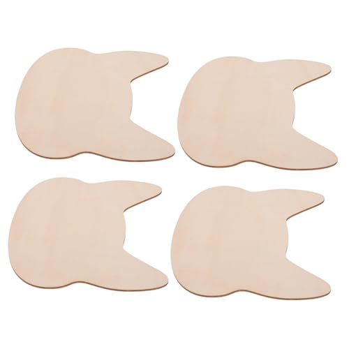 Holibanna 4 Stück Holz Katzenkopf Ausschnitte Unlackiert Diy Bastelbedarf Holzverzierungen für Wanddekoration und Handwerksprojekte mit Robustem Material Holibanna 4 Stück Holz Katzenkopf Ausschnitte Unlackiert Diy Bastelbedarf Holzverzierungen für Wanddekoration und Handwerksprojekte mit Robustem Material von Holibanna