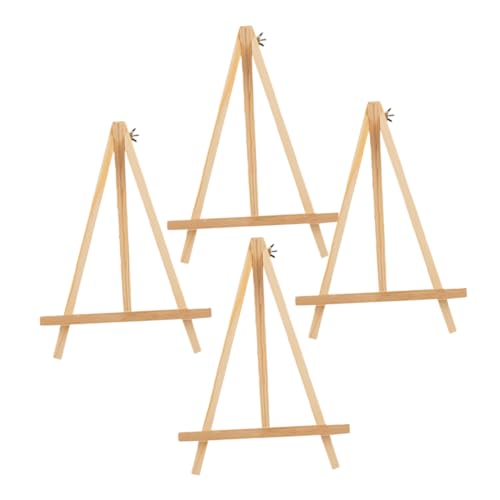 Holibanna 4 Stück Mini Staffelei Holz Teiliges für Künstler Tischstaffelei für Malerei und Kreative Projekte Vielseitig Einsetzbar Schlafzimmer und Wohnzimmer von Holibanna