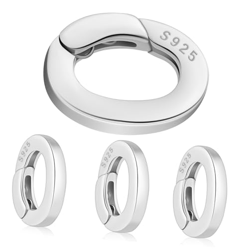 Holibanna 4 Stück Schmuckschnalle Halskettenverkürzer Verschluss Karabiner Halskette Kettenverschluss Halskette Karabinerverschluss Oval Dünn Verstärker Halskettenclip von Holibanna
