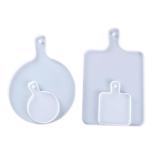 Holibanna 4 Stück Silikon Untersetzer Form für DIY Handgriff Tablett Gießform Flexibel Einfach zu Reinigen Kreative Gestaltungsmöglichkeiten für Dekoration Weiß von Holibanna
