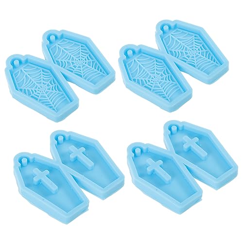 Holibanna 4 Stück Silikonform für Ohrschmuck Teiliges DIY Gießform für Halloween Anhänger für Epoxidharz Einfaches Entformen Wiederverwendbar von Holibanna
